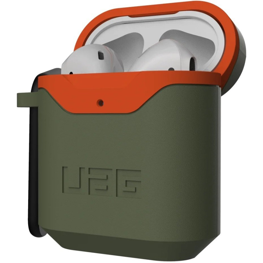 Чехол UAG для Airpods Standard Issue Hard Olive/Orange (10242F117297)