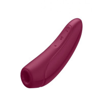 Вакуумно-волновой стимулятор с возможностью управления через приложение Satisfyer Curvy 1+, 13.5х4.3 см, (красный)