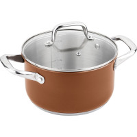 Кастрюля Lamart LT1039 JOLI, 18см, объём 2,7л коричневая