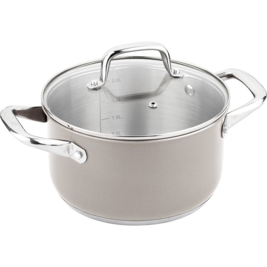 Кастрюля Lamart LT1046 JOLI, 18см, объём 2,7л бежевая