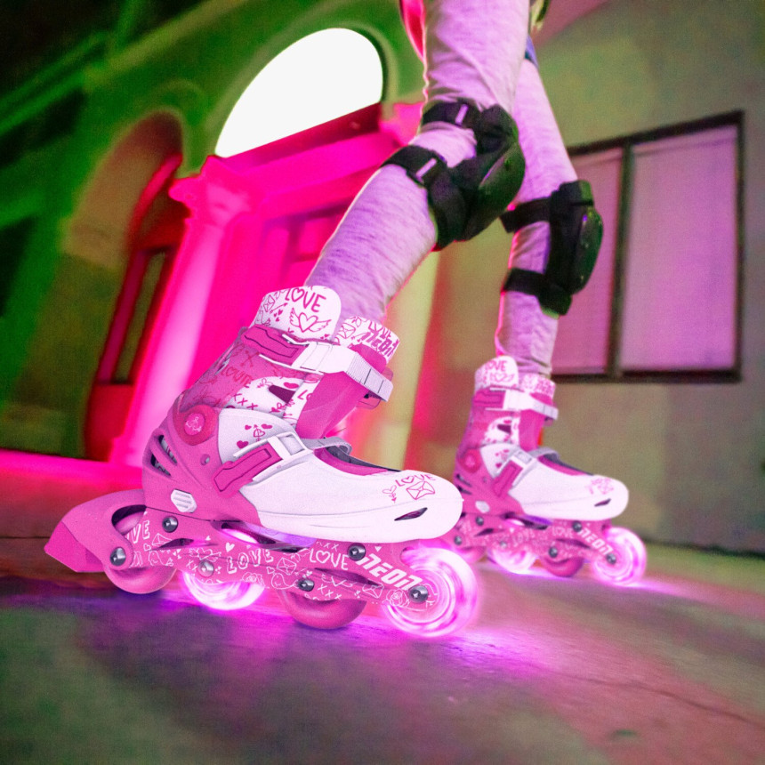 Ролики Neon INLINE SKATES Розовый (размер 34-38)