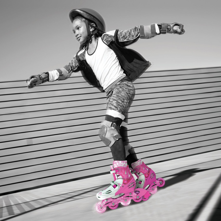 Ролики Neon INLINE SKATES Розовый (размер 34-38)