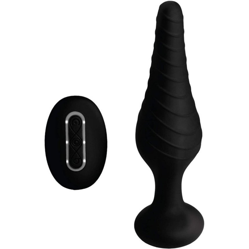 Анальная пробка с дистанционным управлением - Silicone Vibrating Anal Plug with Remote Control