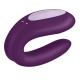 Вибратор для пары с управлением через приложение Satisfyer Double Joy Purple - 9х5.7см, (фиолетовый)